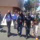 Raheem Brooks (front, left) walks with young men from the CUNY Fatherhood Academy.
Courtesy of Raheem Brooks